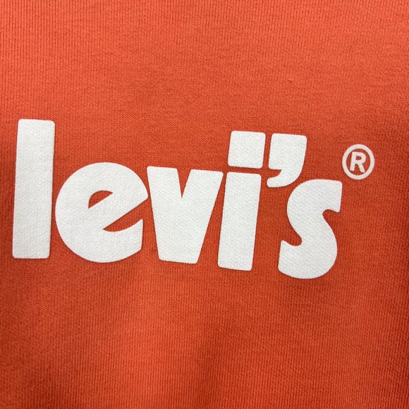 LEVIS big logo orange cotton sweatshirt pullover - Picture 5 of 8